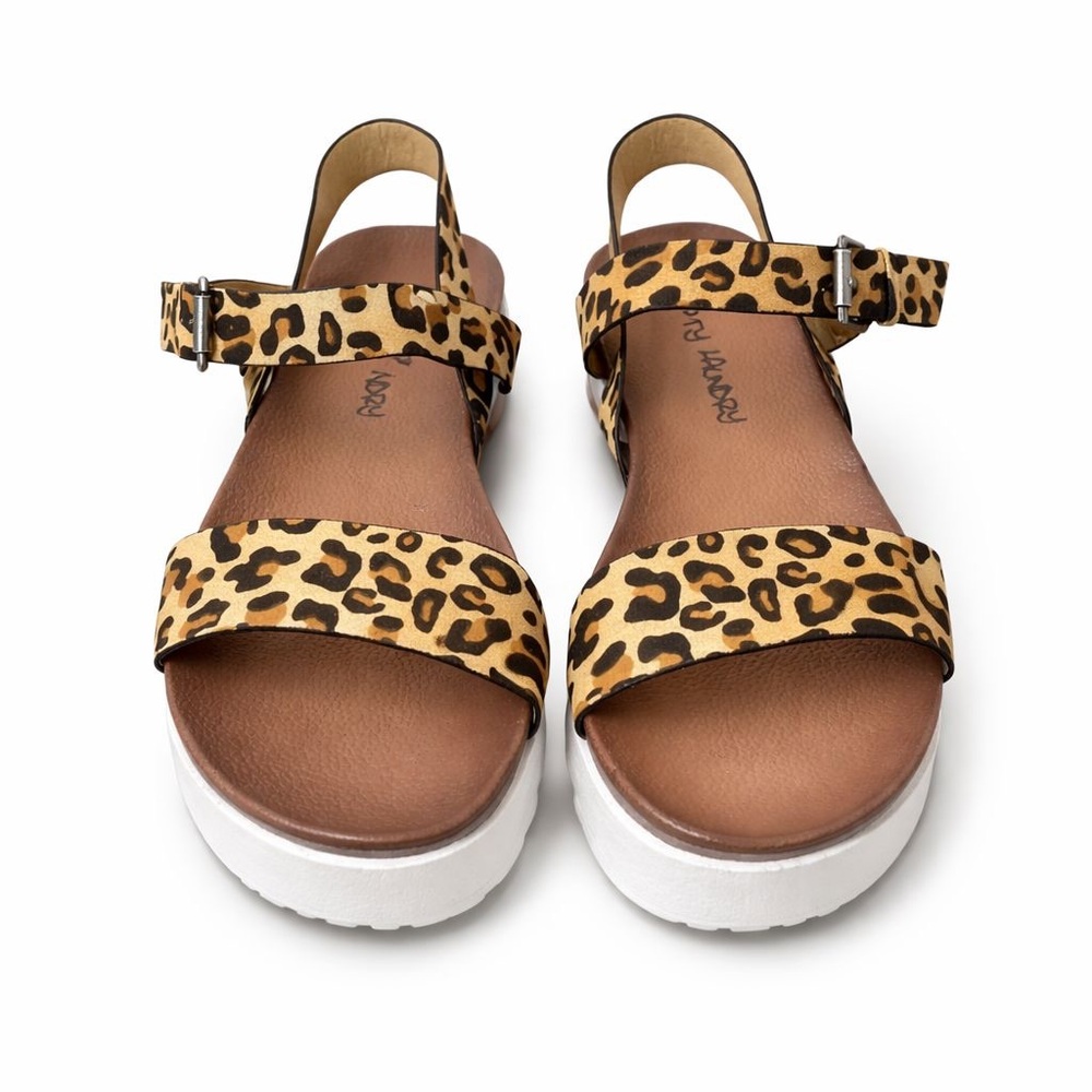 Dirty Laundry Leopard Kids Sandals
